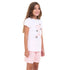 Girls summer pajama set Snug As A Bug t-shirt +shorts